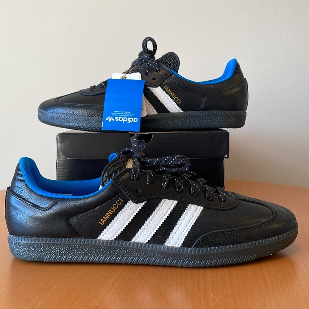 Adidas Men’s samba ADV. size 11 US RYR Gino Ianucci black/white/bluebird